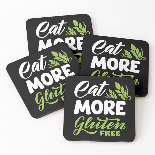 Item preview, "Eat more Gluten-free" t shirt dark mode design designed and sold by MyGluteesFree77.