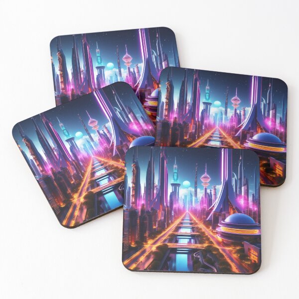 Artikelvorschau, Futuristic Cityscape at Night #50 entworfen und verkauft von CreativeKreis.