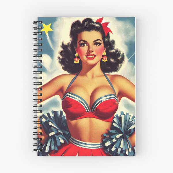 Item preview, Cute Vintage Cheerleader Girl designed and sold by PulpVintage.