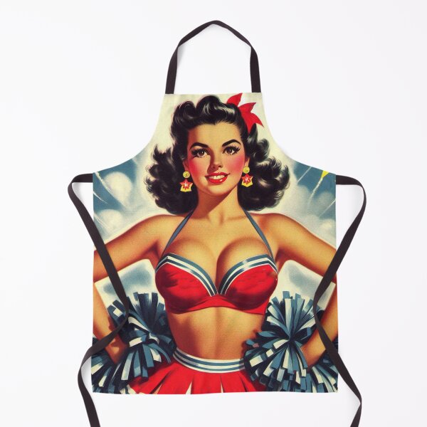 Item preview, Cute Vintage Cheerleader Girl designed and sold by PulpVintage.