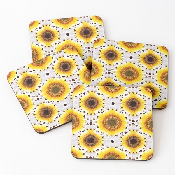 Item preview, Sunflower Tile 03: Golden Orb of Summer Joy in Towering Petals of Radiance designed and sold by TheBrainArt.