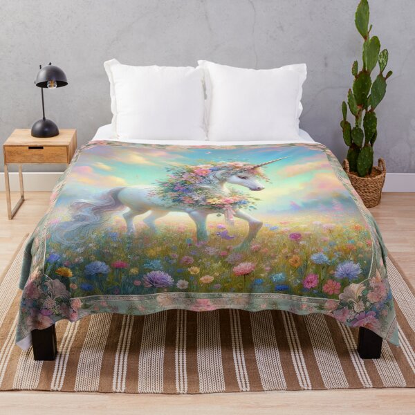 Aperçu de l'œuvre Galop Floral : Tandis que l'aube caresse le ciel créée et vendue par TheCheckerwell.
