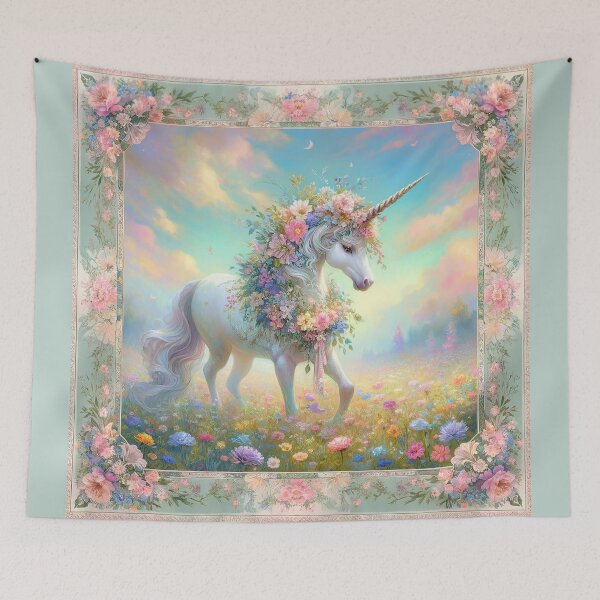 Aperçu de l'œuvre Galop Floral : Tandis que l'aube caresse le ciel créée et vendue par TheCheckerwell.