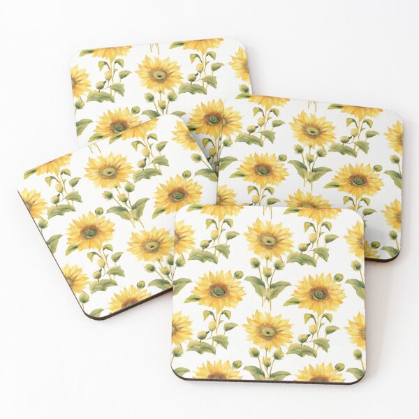 Item preview, Sunflower Tile 04: Golden Orb of Summer Joy in Towering Petals of Radiance designed and sold by TheBrainArt.