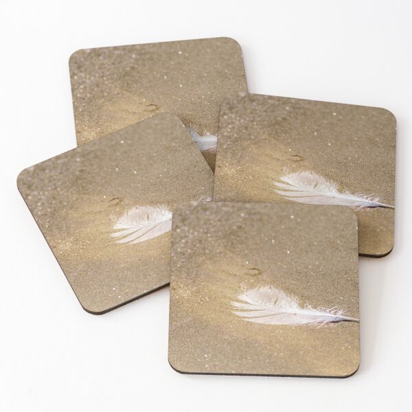 Item preview, White Feather on Gold Dust designed and sold by Debra Martz.
