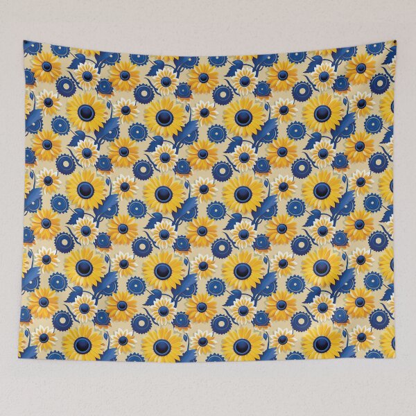 Item preview, Sunflower Tile 05: Golden Orb of Summer Joy in Towering Petals of Radiance designed and sold by TheBrainArt.