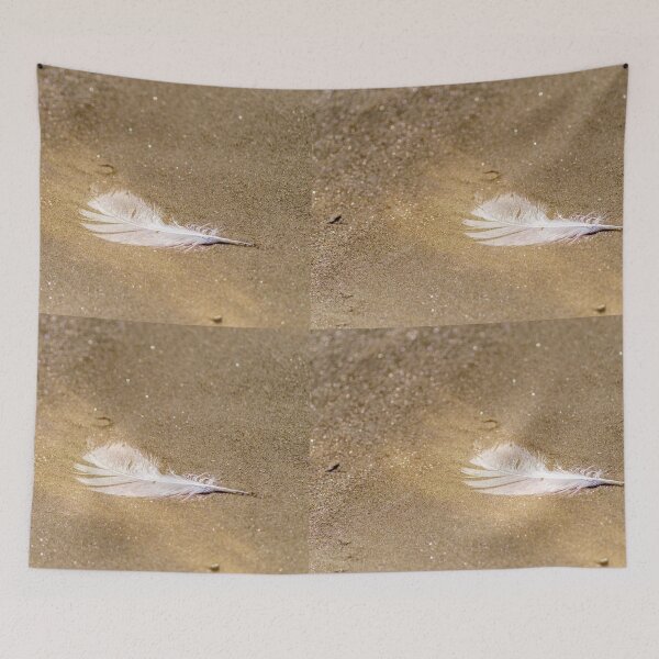 Item preview, White Feather on Gold Dust designed and sold by Debra Martz.