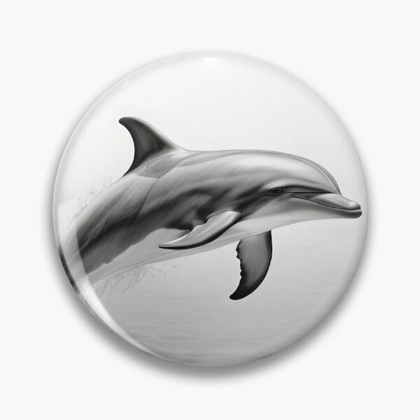 Item preview, Black and white Dolphin pencil drawing designed and sold by Pencil-Art.