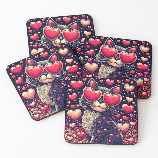 Item preview, Funny Valentine Cat designed and sold by TomFrontierArt.