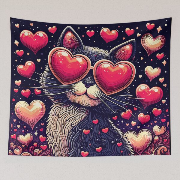 Item preview, Funny Valentine Cat designed and sold by TomFrontierArt.