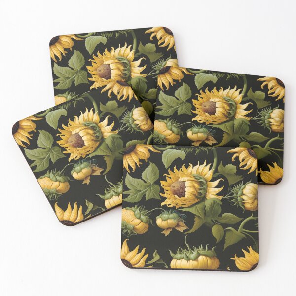 Item preview, Sunflower Tile 08: Golden Orb of Summer Joy in Towering Petals of Radiance designed and sold by TheBrainArt.