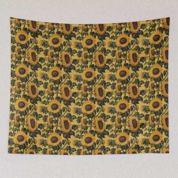 Item preview, Sunflower Tile 09: Golden Orb of Summer Joy in Towering Petals of Radiance designed and sold by TheBrainArt.
