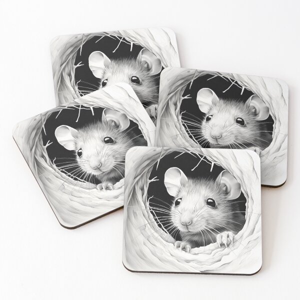 Item preview, Black and White Mouse Pencil Drawing designed and sold by Pencil-Art.
