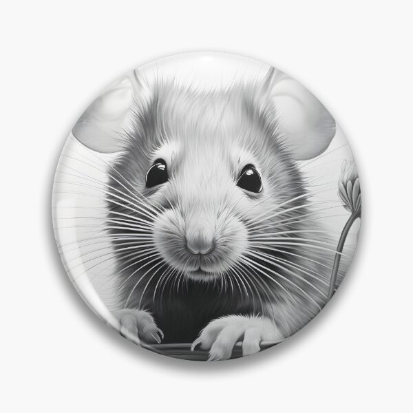 Item preview, Black and White Mouse Pencil Drawing designed and sold by Pencil-Art.