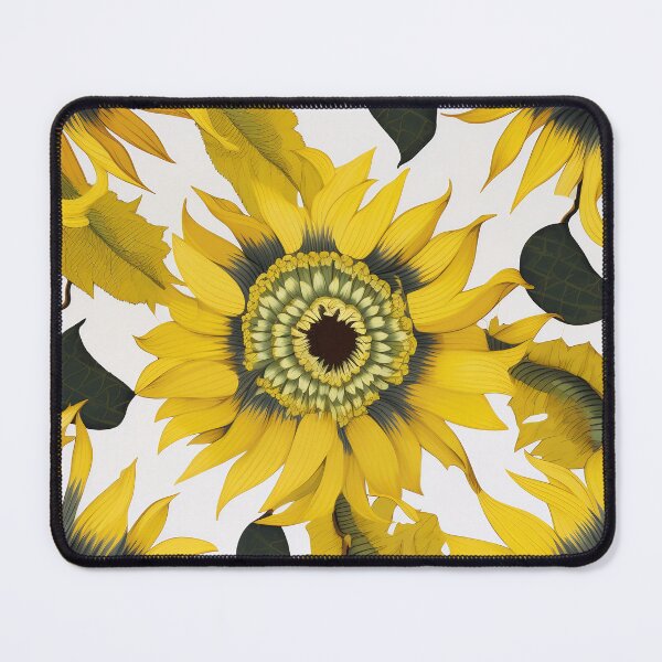 Item preview, Sunflower Tile 10: Golden Orb of Summer Joy in Towering Petals of Radiance designed and sold by TheBrainArt.