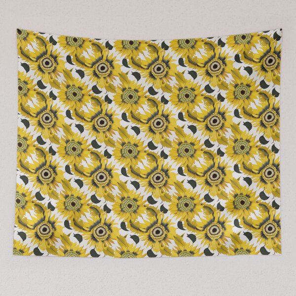 Item preview, Sunflower Tile 10: Golden Orb of Summer Joy in Towering Petals of Radiance designed and sold by TheBrainArt.