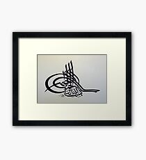 bismillah tughra Calligraphy Painting Framed Print