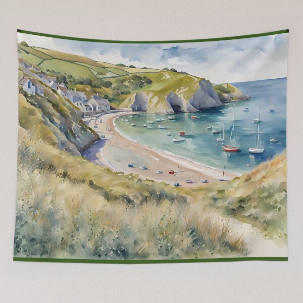 Item preview, Idyllic Seaside Cove - Coastal Scenes designed and sold by Country-Artist.