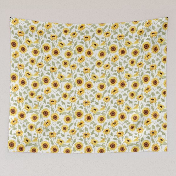 Item preview, Sunflower Tile 11: Golden Orb of Summer Joy in Towering Petals of Radiance designed and sold by TheBrainArt.
