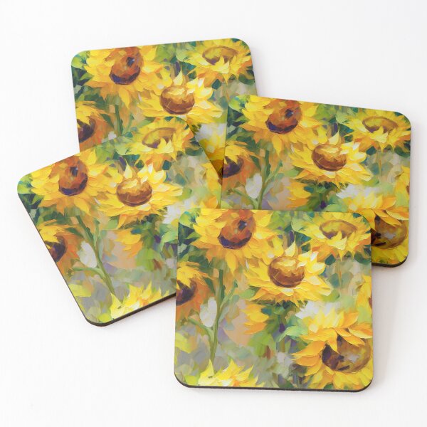 Item preview, Sunflower Tile 12: Golden Orb of Summer Joy in Towering Petals of Radiance designed and sold by TheBrainArt.