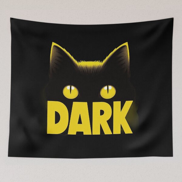 Item preview, Mystic Gaze: The Enigmatic Black Cat Artwork designed and sold by RuyaFab.