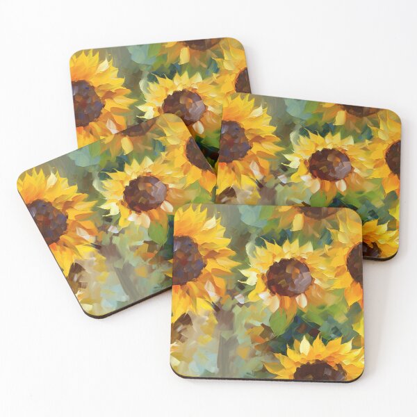 Item preview, Sunflower Tile 13: Golden Orb of Summer Joy in Towering Petals of Radiance designed and sold by TheBrainArt.