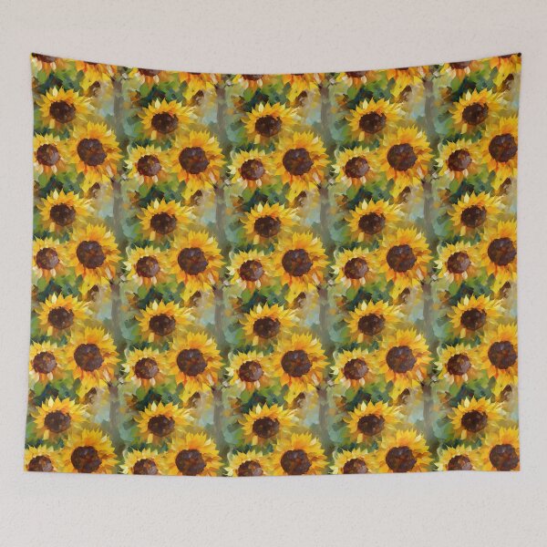 Item preview, Sunflower Tile 13: Golden Orb of Summer Joy in Towering Petals of Radiance designed and sold by TheBrainArt.