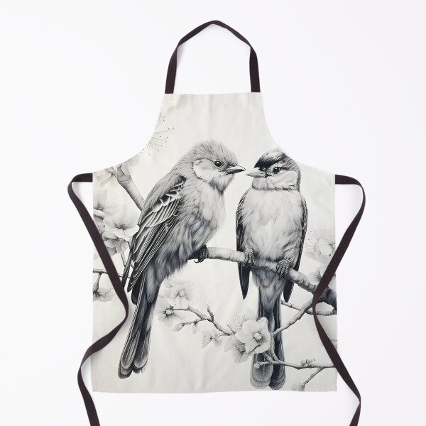 Item preview, Black and White Bird Pencil Drawing designed and sold by Pencil-Art.