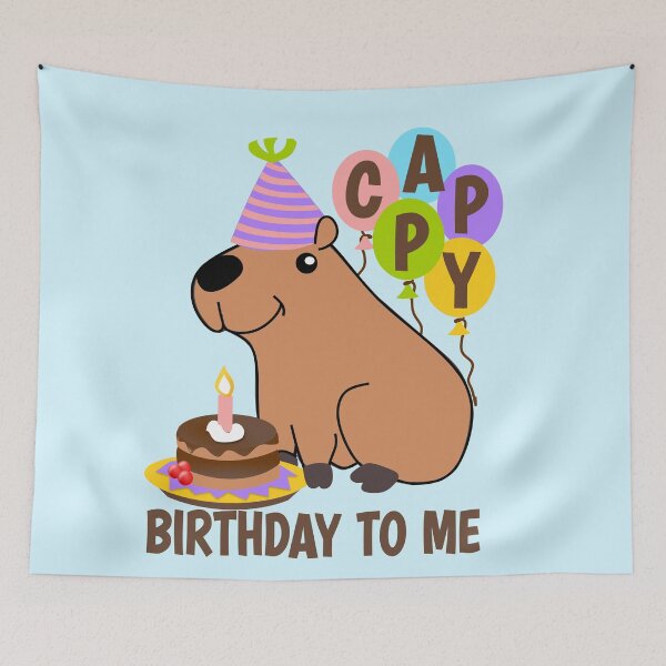 Item preview, Capybara birthdays, designed and sold by giftfromheart.