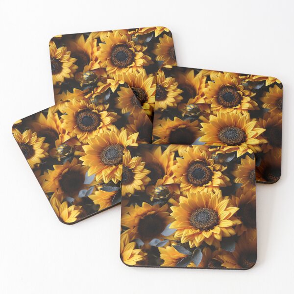 Item preview, Sunflower Tile 14: Golden Orb of Summer Joy in Towering Petals of Radiance designed and sold by TheBrainArt.