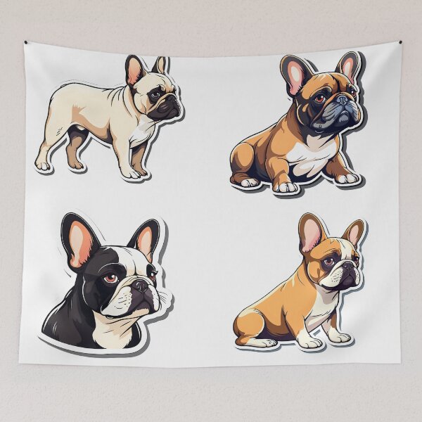Item preview, Collection of 4 french bulldogs designed and sold by Metaverse8.