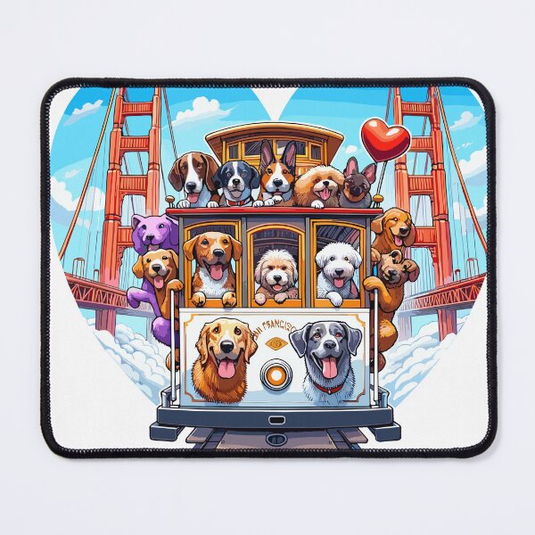 Item preview, San Francisco Sweethearts: Paws and Love on the Cable Car designed and sold by PunnyPawsShop.