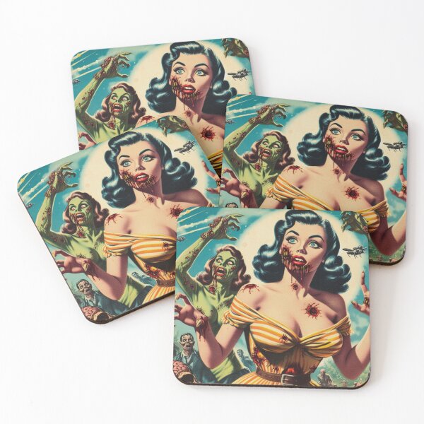 Item preview, Vintage Zombie Pin Up designed and sold by PulpVintage.