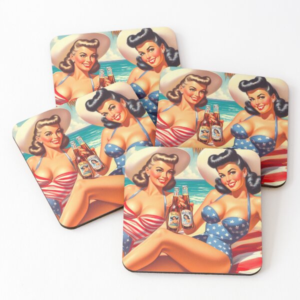 Item preview, Retro Summer Pin Up Girls designed and sold by PulpVintage.