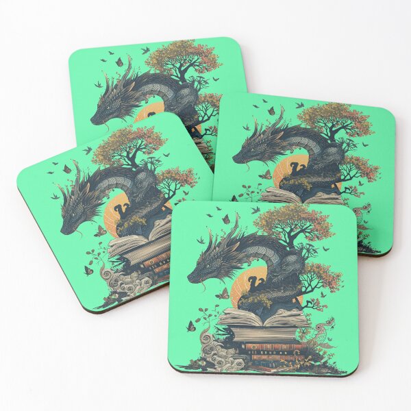Item preview, Book Dragon Art Nouveau: Surreal Typography in Earthy Tones - Vector Design Chromatology Representation designed and sold by zax454.
