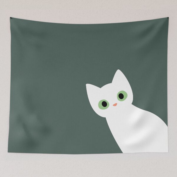 Item preview, Curious Cat: Peek at your own risk. designed and sold by Wise-Geek.
