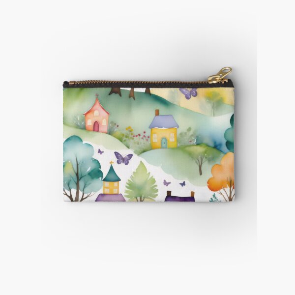 Item preview, Dreamy Woodland Village in Fabric Collage designed and sold by PanoramaPrints.