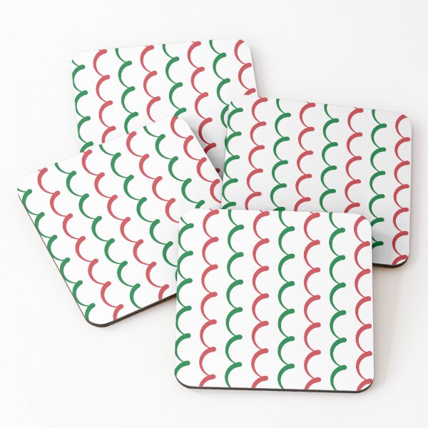 Item preview, Green Red White Italy Tricolor Curved Bracket Italian Language Renaissance Modern Flag Pattern designed and sold by PenguinForests.