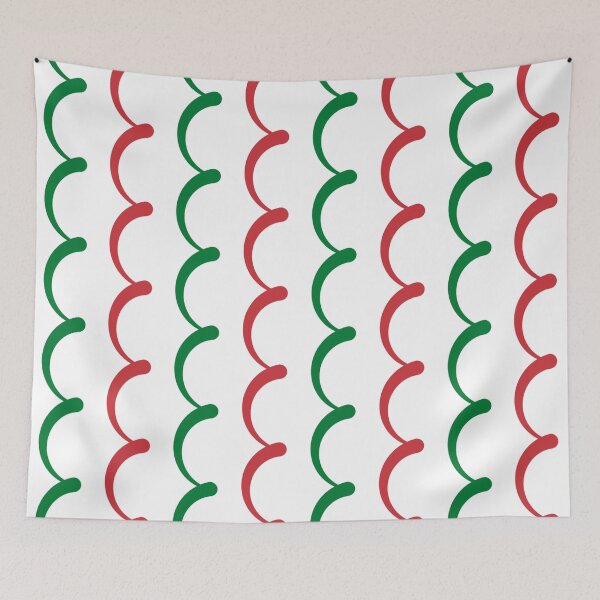 Item preview, Green Red White Italy Tricolor Curved Bracket Italian Language Renaissance Modern Flag Pattern designed and sold by PenguinForests.