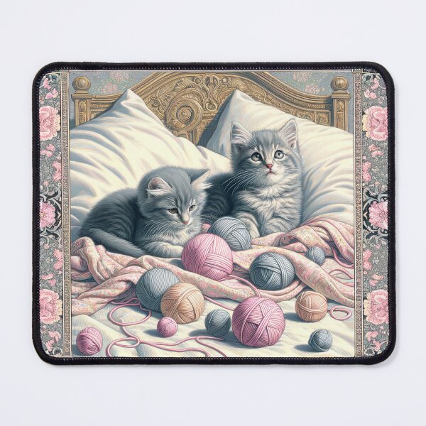 Item preview, Pair of Purring : Kittens Entangled designed and sold by TheCheckerwell.