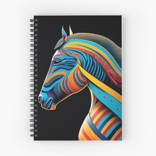 Item preview, Stylized horse illustration made of coloured ribbons designed and sold by BubblyDelight.