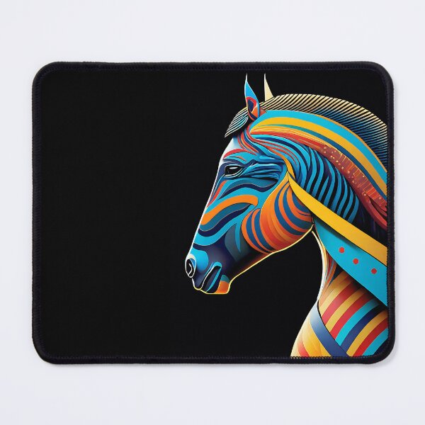 Item preview, Stylized horse illustration made of coloured ribbons designed and sold by BubblyDelight.