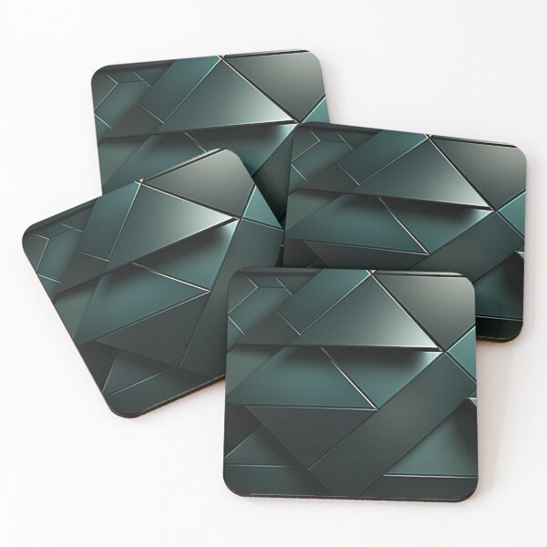 Item preview, Poster for web design. 3d business card with abstract texture dark green on light background for booklet design. designed and sold by ingapv.