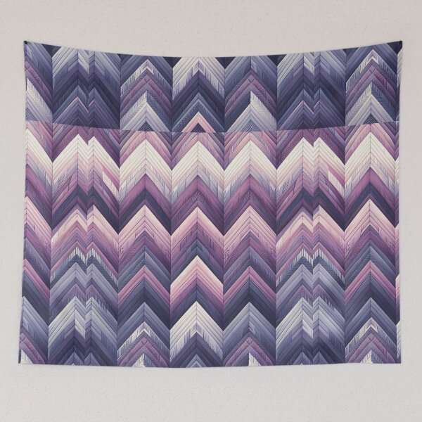 Item preview,  Chevron - Purple Blue Zigzag Pattern ; Pattern  Herringbone designed and sold by PatternInArt.