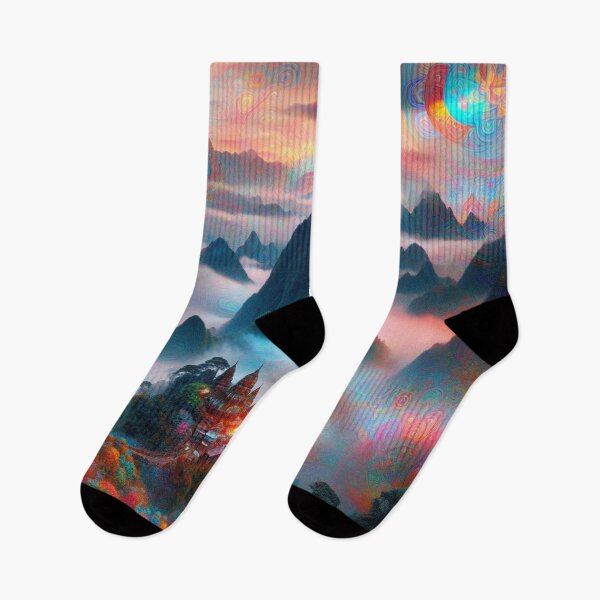 Item preview, Psychedelic View of Chinese landscape designed and sold by joejiing.