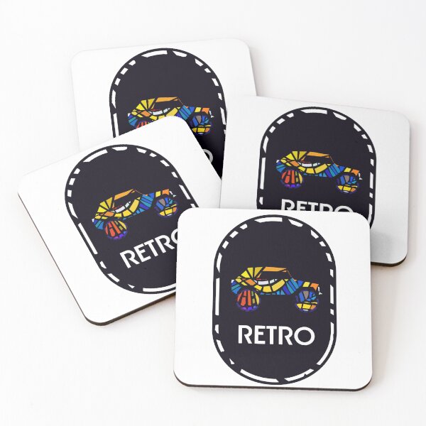 Item preview, Stain Glass Retro Truck (Black and White Border) designed and sold by KhoisanDesign.