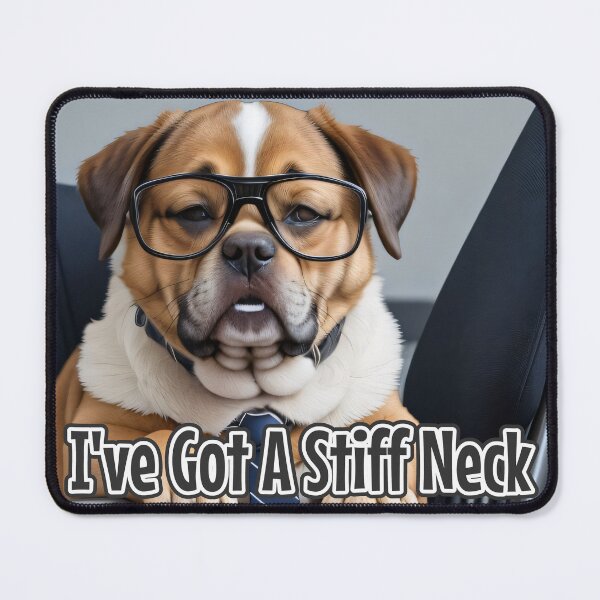Item preview, AI-Generated Dog 02 "I've got a stiff neck" designed and sold by Cliff-Qi.