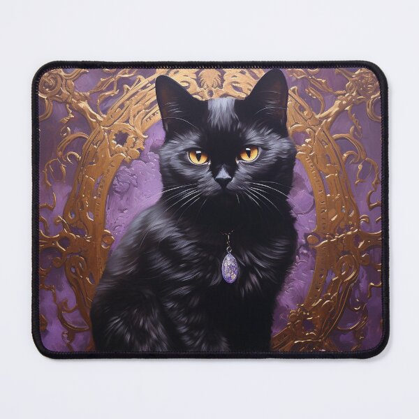 Item preview, Gothic Black British Shorthair Cat designed and sold by Nocturne  Paws.