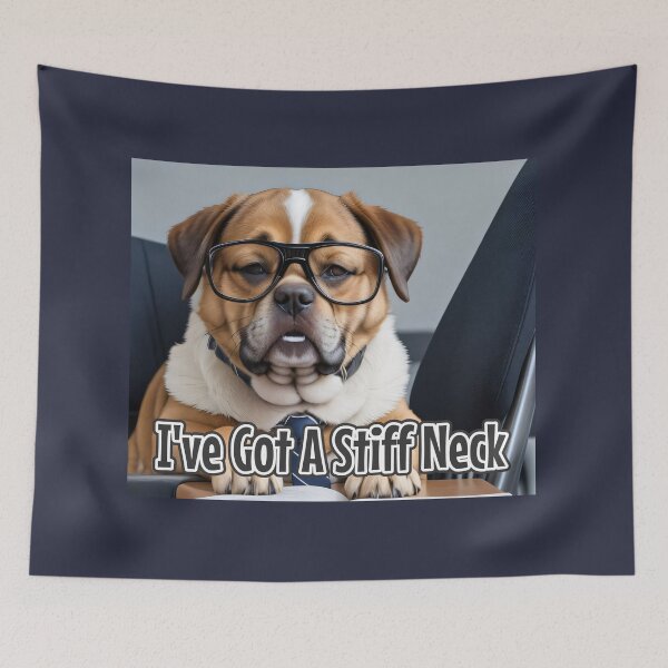 Item preview, AI-Generated Dog 02 "I've got a stiff neck" designed and sold by Cliff-Qi.