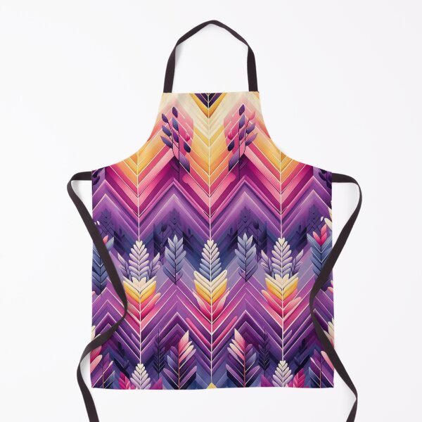 Item preview, Chevron - Purple Orange Pink Leaf Pattern ; Pattern Herringbone designed and sold by PatternInArt.